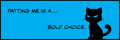  Bright blue Black Kat sticker with a black cat silhouette and the “Patting me is a…Bold Choice” message