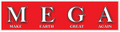 A red rectangular graphic with large white serif letters spelling MEGA, with smaller white text underneath reading MAKE EARTH GREAT AGAIN.