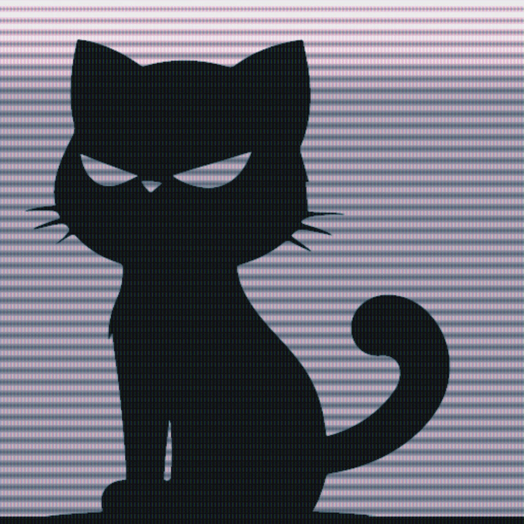 Promo video with three text scenes about the Black Kat 010 sticker, a shot of the sticker, and INSANA’s website address.