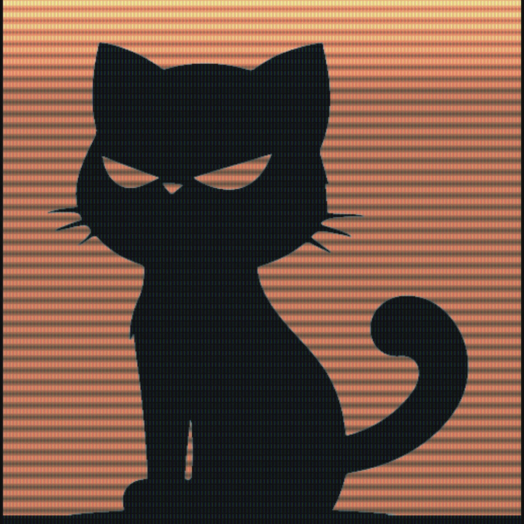 Promo video with three text scenes about the Black Kat 003 sticker, a shot of the sticker, and INSANA’s website address.