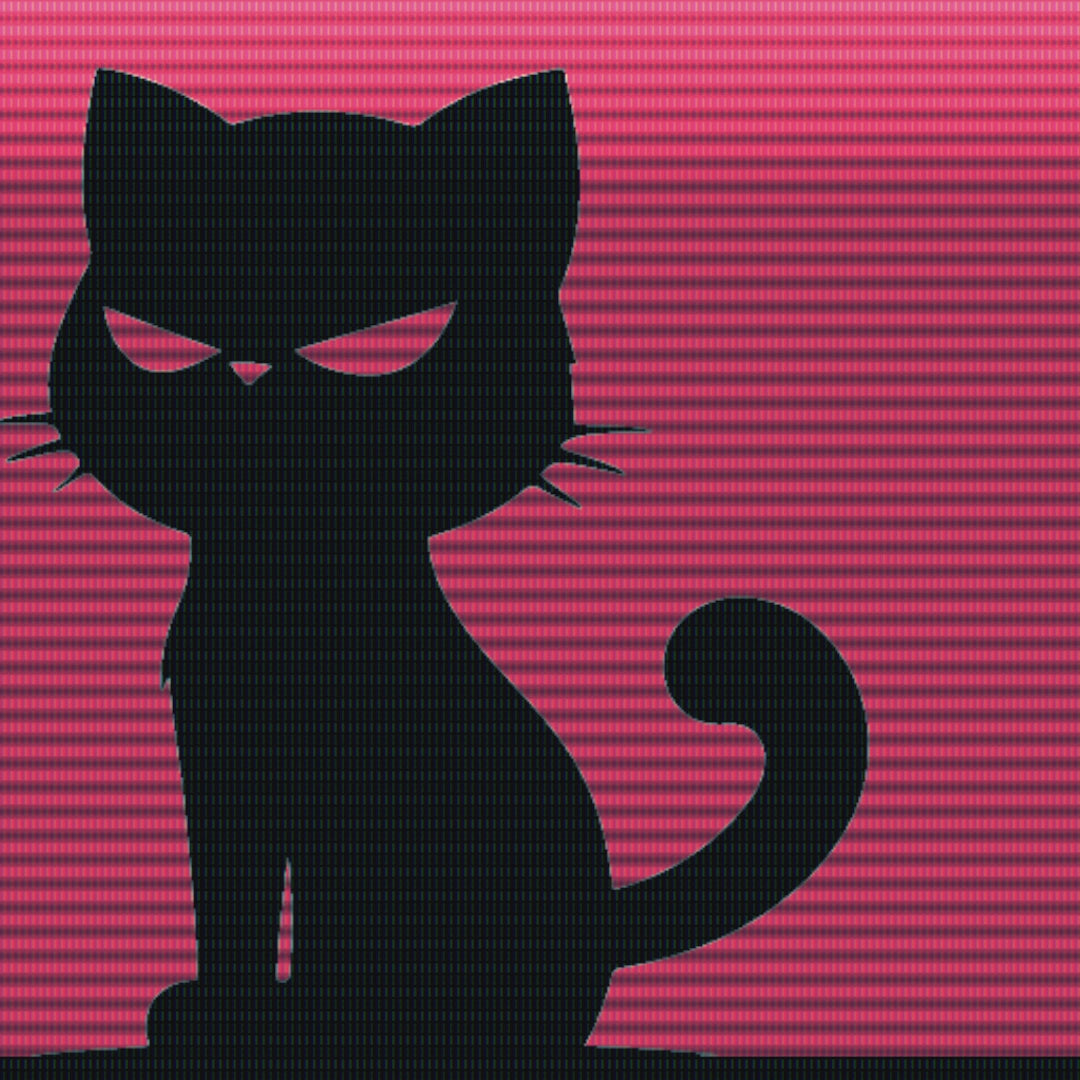 Promo video with three text scenes about the Black Kat 009 sticker, a shot of the sticker, and INSANA’s website address.