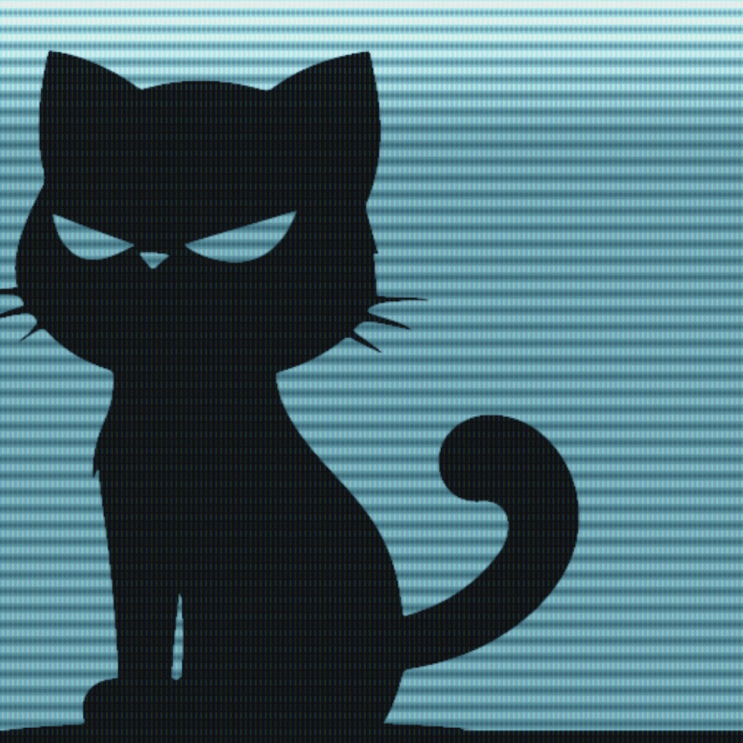 Promo video with three text scenes about the Black Kat 004 sticker, a shot of the sticker, and INSANA’s website address.